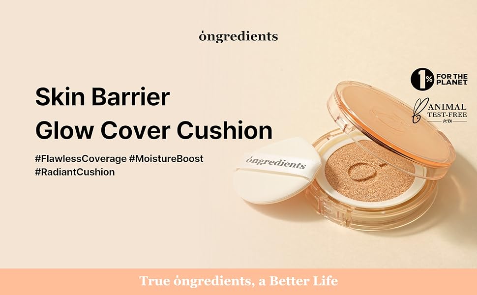 Bahan-bahan Skin Barrier Glow Cover Cushion 13C First Snow