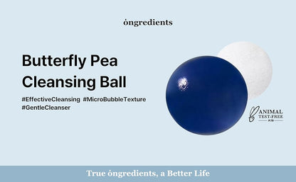 Bahan-bahan Butterfly Pea Cleansing Ball