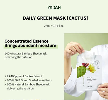 YADAH DAILY GREEN MASK - CACTUS 1PCS