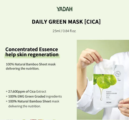 YADAH DAILY GREEN MASK - CICA 1PCS